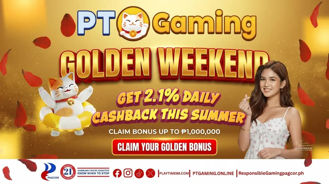 PTGaming Golden Week – Claim Bonus Up To ₱1,000,000